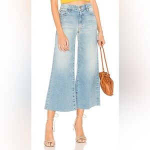 MOTHER Jeans The Roller Crop Fray Hem In Ready To Roll 30